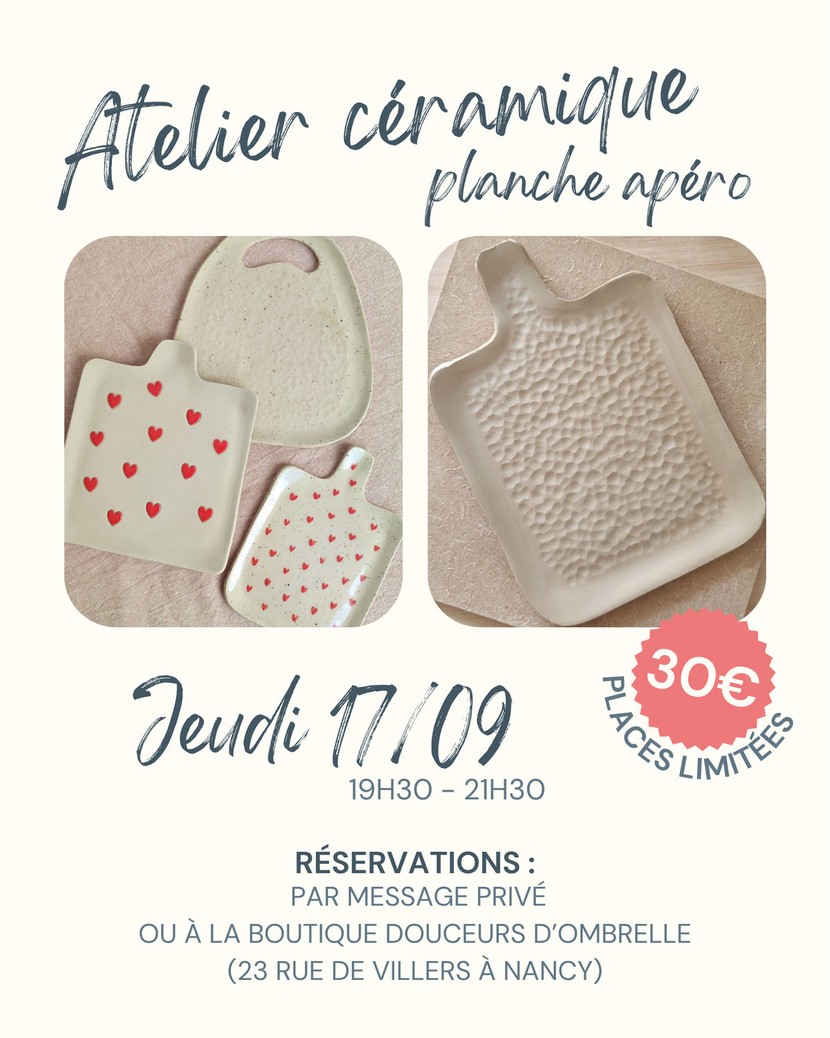 Atelier Planche apéro - 17/09/2026