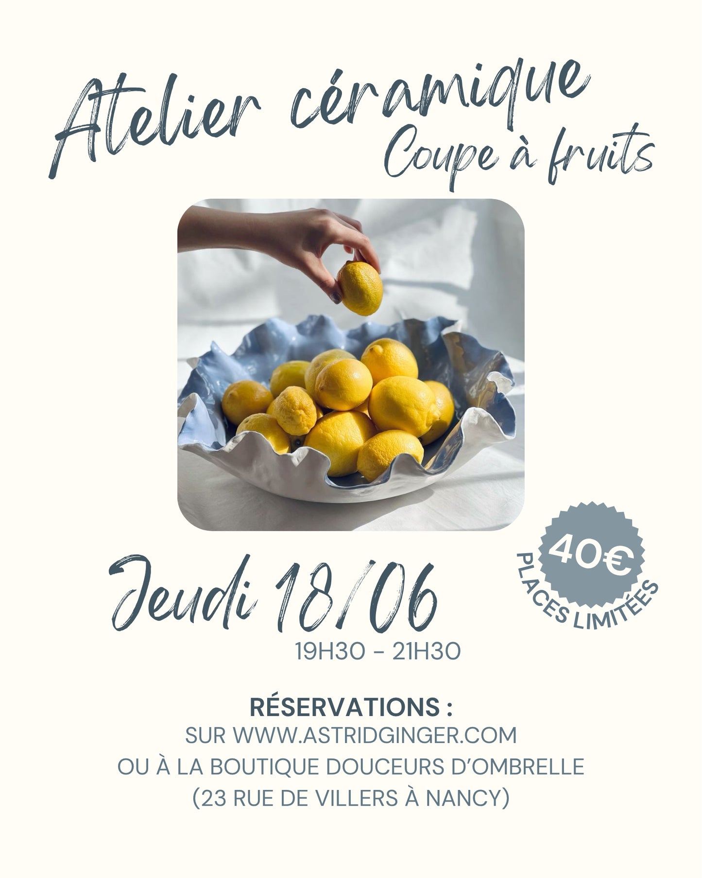 Atelier Coupe à fruits - 18/06/2026