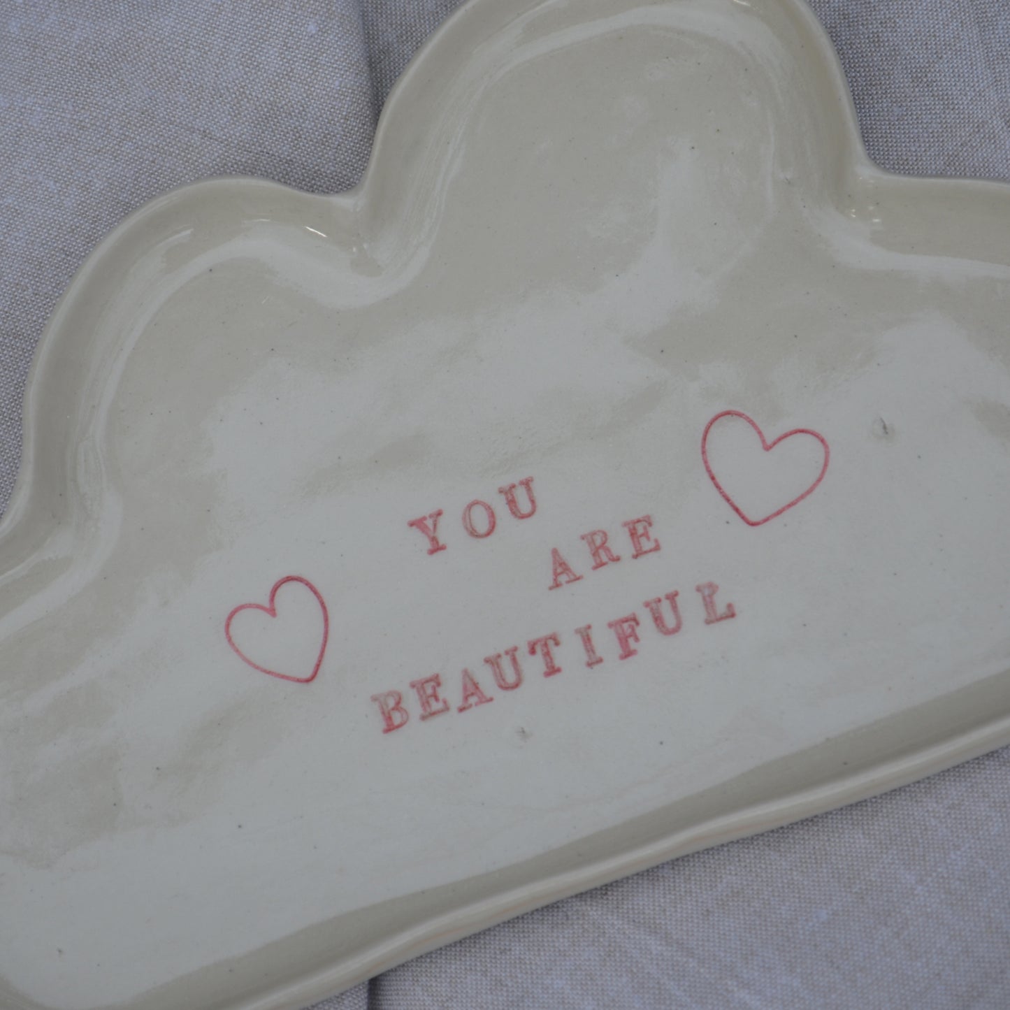 Petite assiette "you are beautiful"