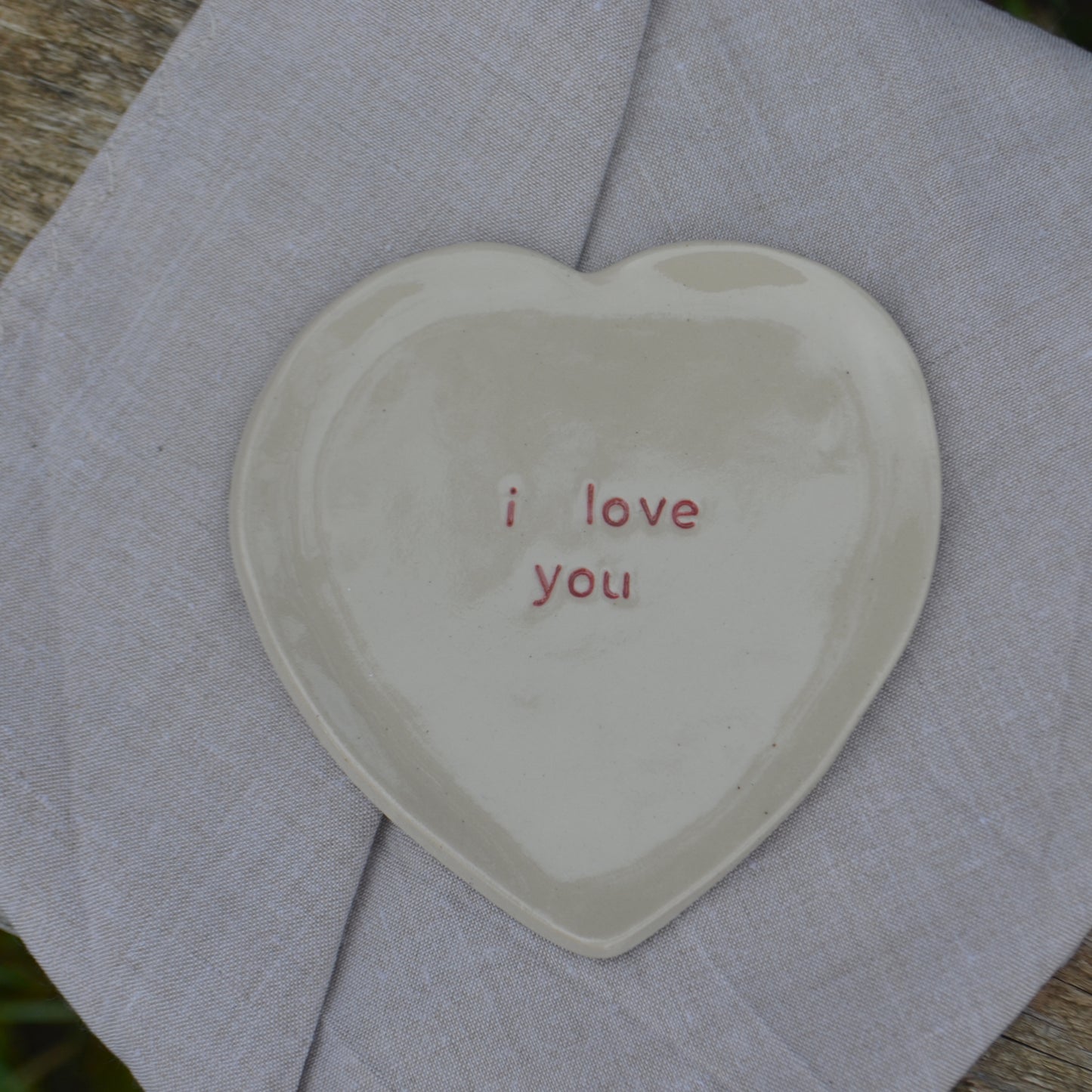 Petite assiette "I love you"