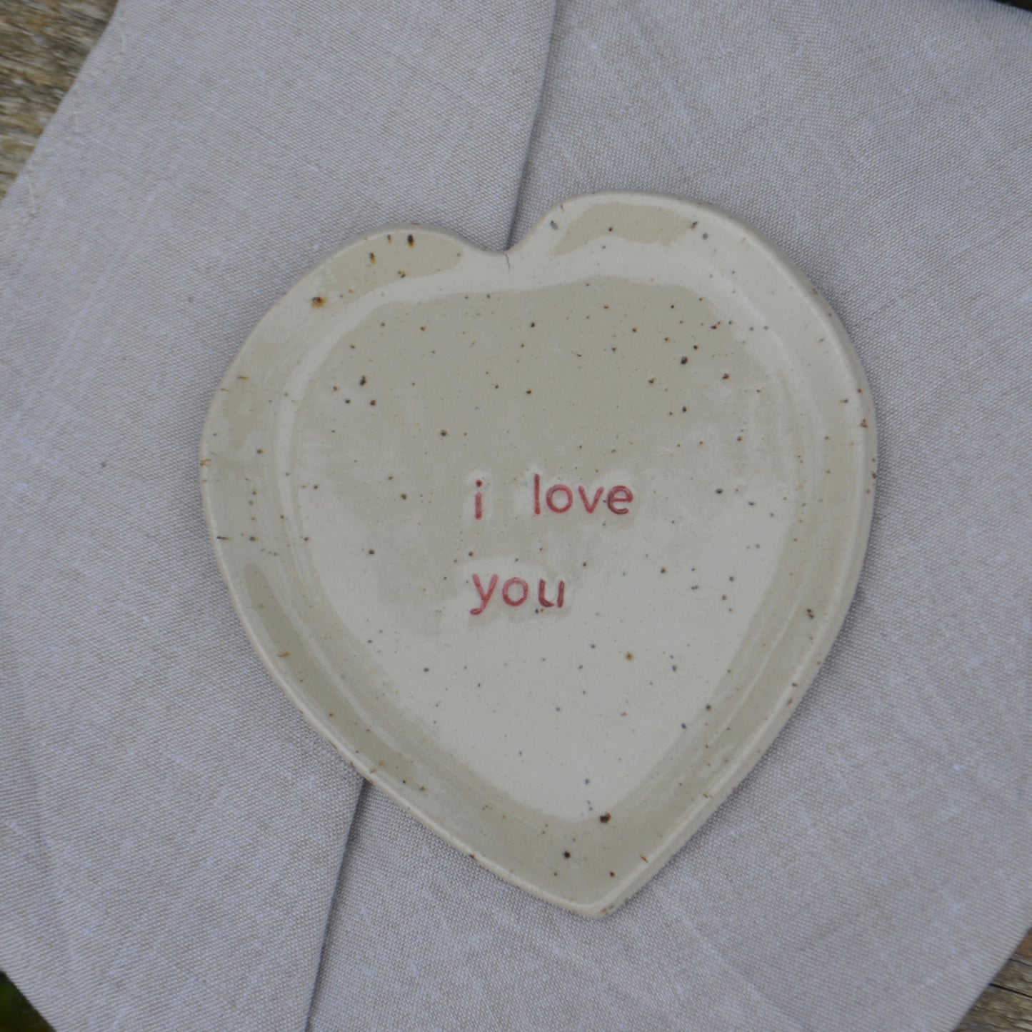 Petite assiette "I love you"