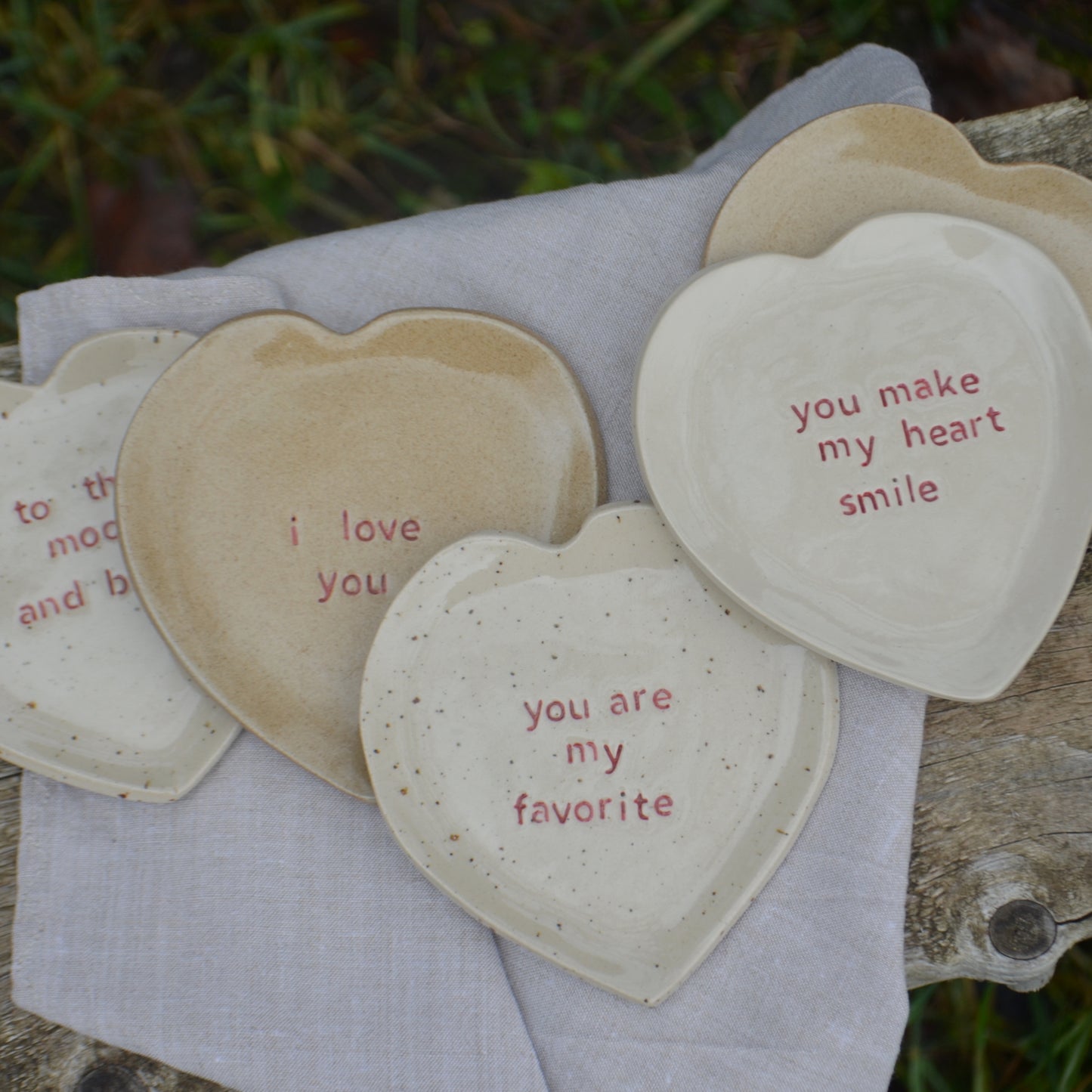 Petite assiette "you make my heart smile"